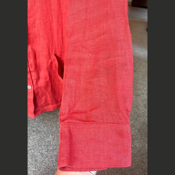 Free Label Raspberry Cora Shacket Button Down Linen Shirt Women's Size 2X - Picture 6 of 8